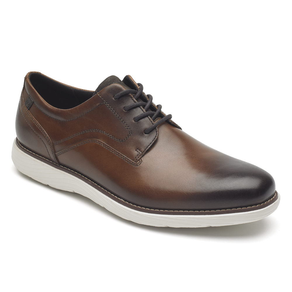 Oxfords Rockport Homem Marrom - Garett Plain Toe - 81207HVGQ